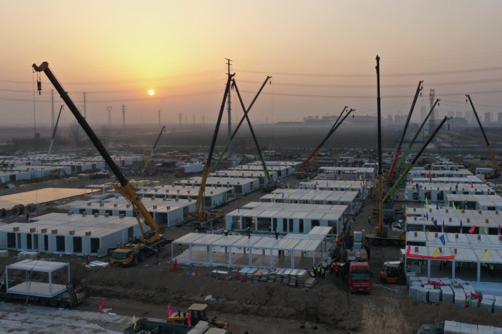 China a construit un spital cu 1.500 de camere în doar 5 zile